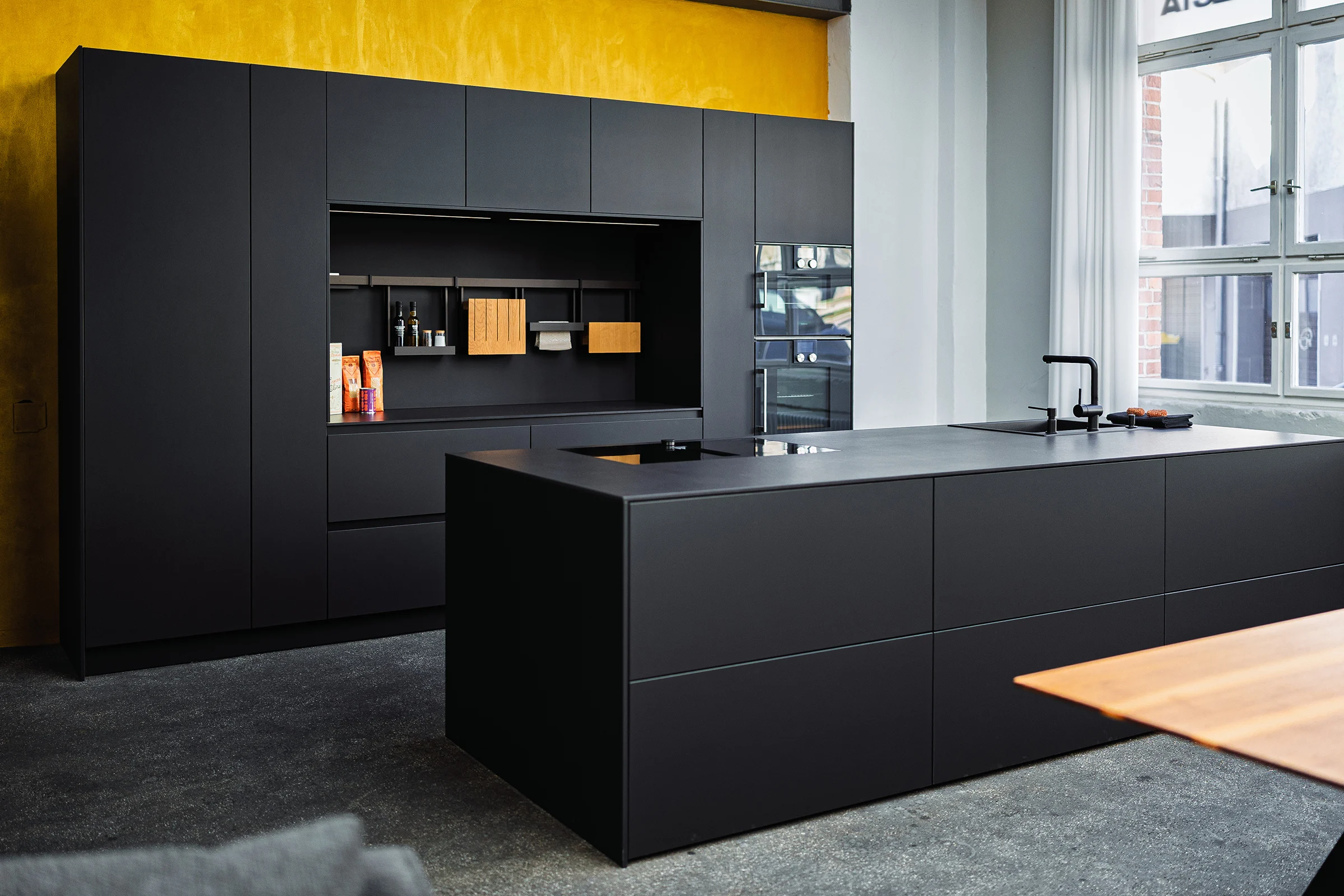 Musterküche Allmilmö Opaco matt schwarz